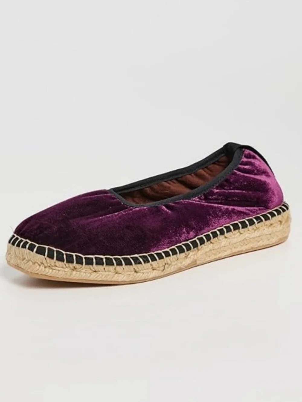 Anthropologie Naguisa Life Purple Velvet Allium Espadrille Flat Spain Sz 36 Boho